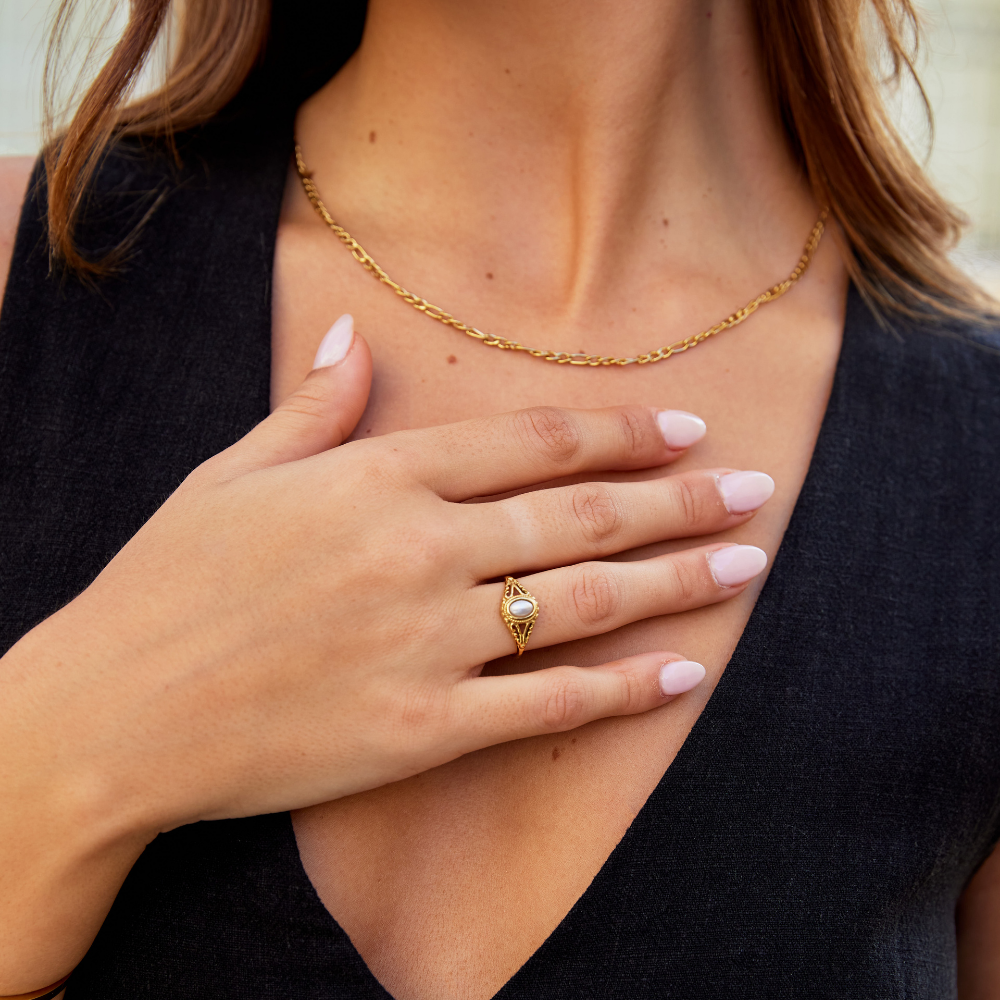 Aitana - Vintage Pearl Ring