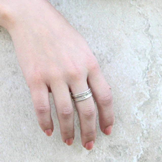 Lidia - Silver Ring with Vintage Gold Coating