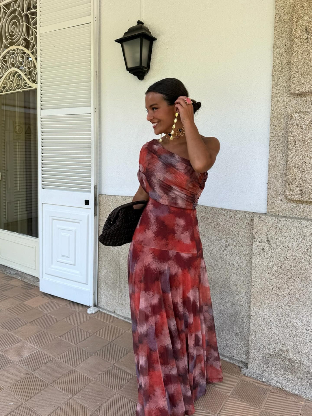 Women's One-Shoulder Maxi Dress