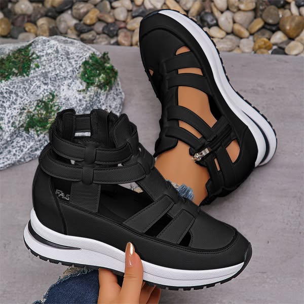 Lightweight Wedge Sandals with Side Zip for Ultimate Comfort
