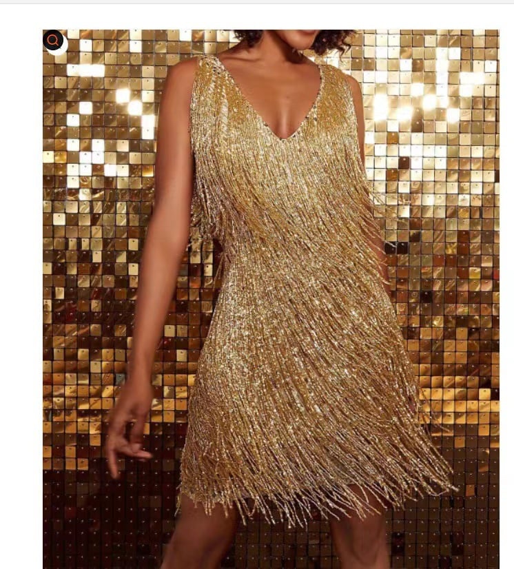 Chic and Alluring Fringed Party Dress