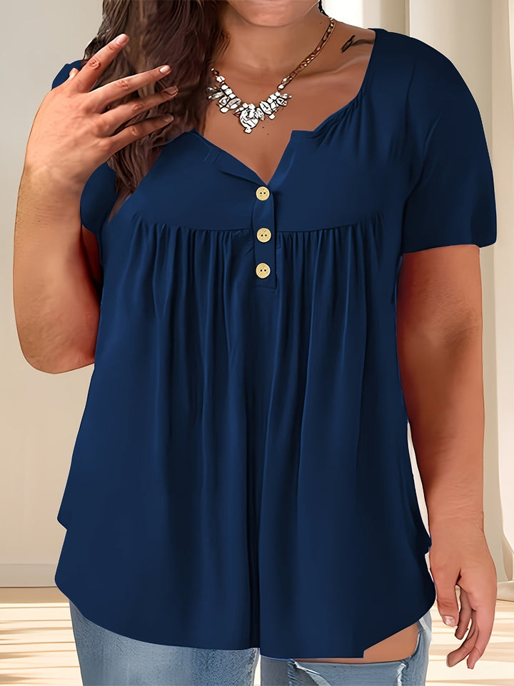 Zoey™ - Stylish Plus Size Pleated Blouse