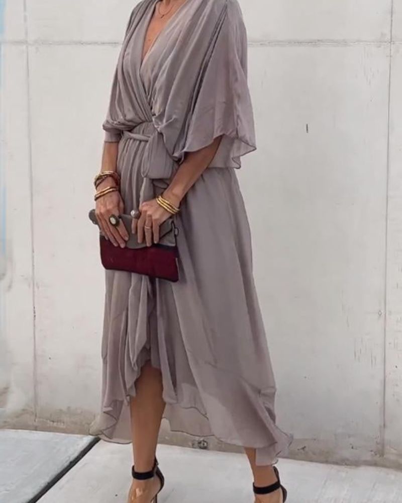 Cristi™ - Flowy Crossed Dress