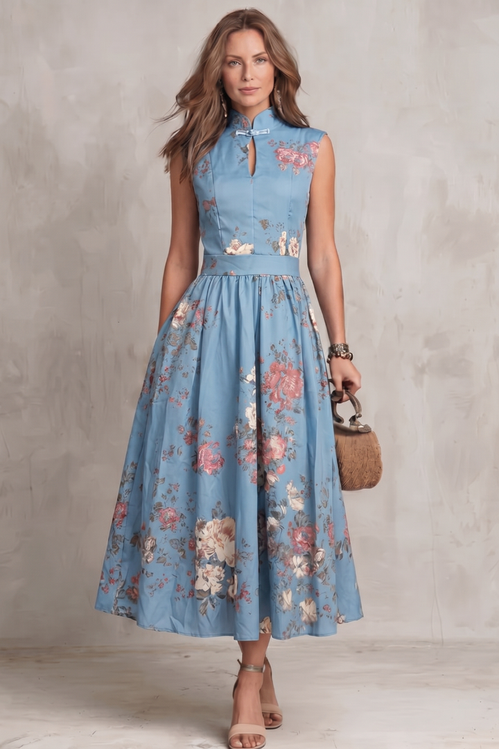 Noirelle | Women's Sleeveless Floral Midi Dress