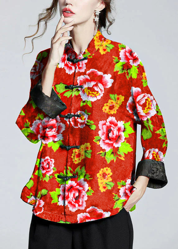 Mei™ - Chinese-Style Stand Collar Coat