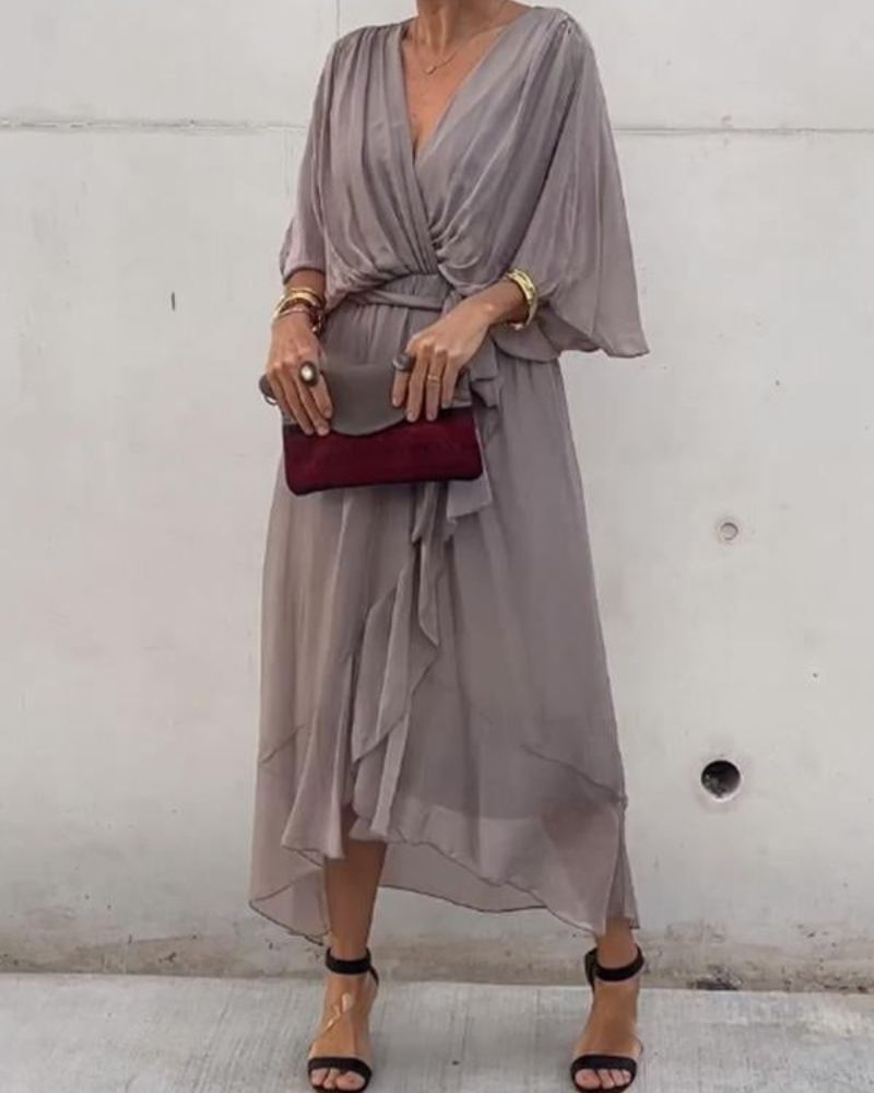 Cristi™ - Flowy Crossed Dress