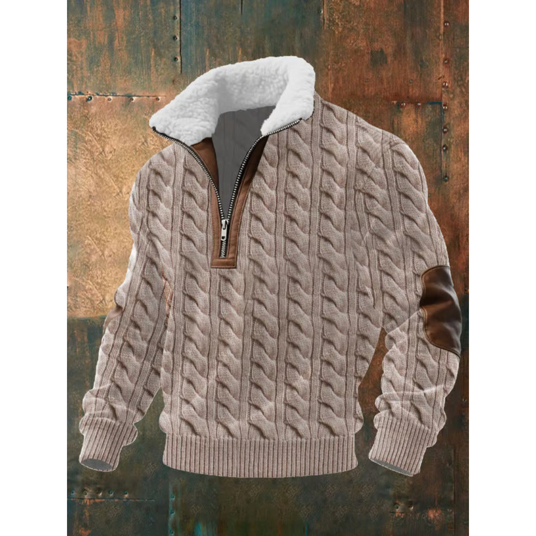 SILVORO | High-Neck Fleece Sweater