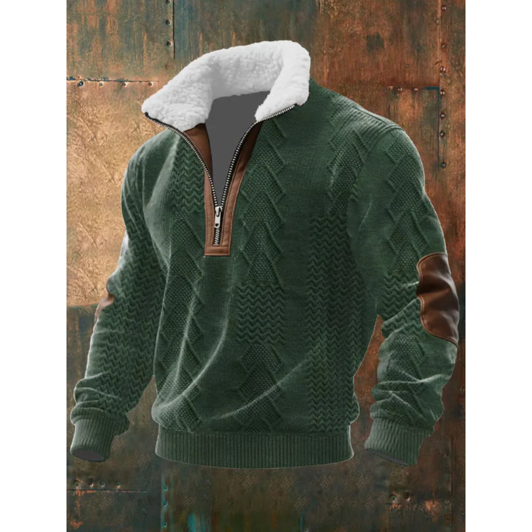 SILVORO | High-Neck Fleece Sweater