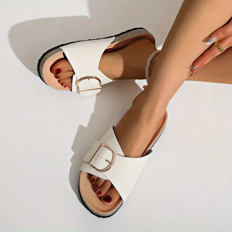Adjustable Buckle Strap Orthopedic Flat Sandals