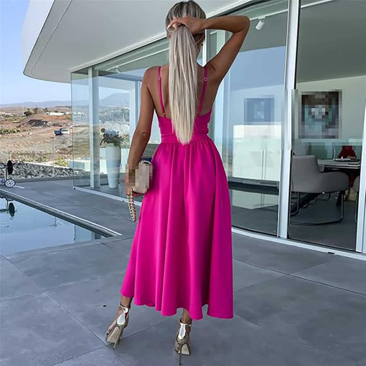 Chloe™ - High Slit Spaghetti Strap Dress