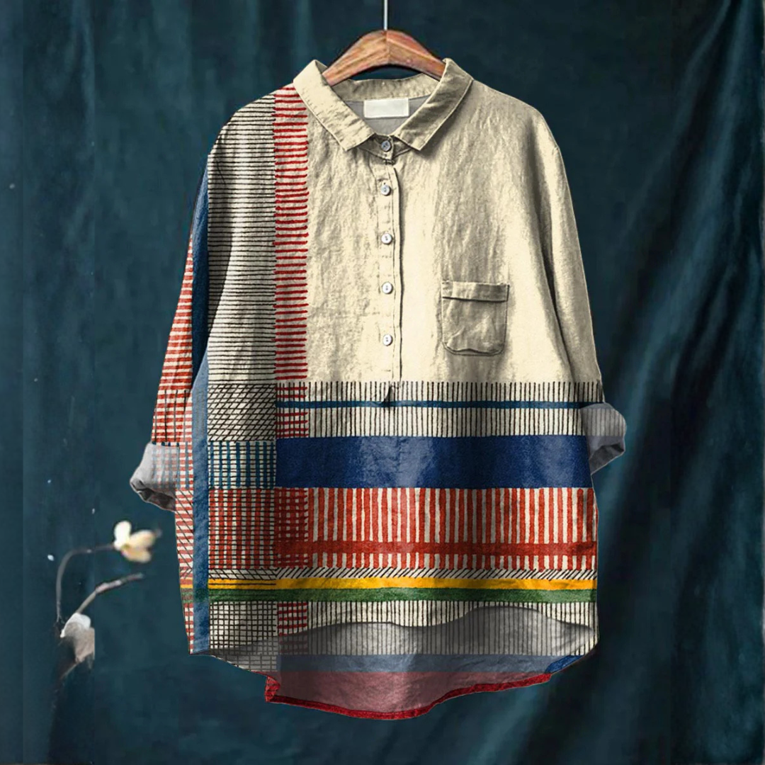 Zaira – Printed Linen Shirt