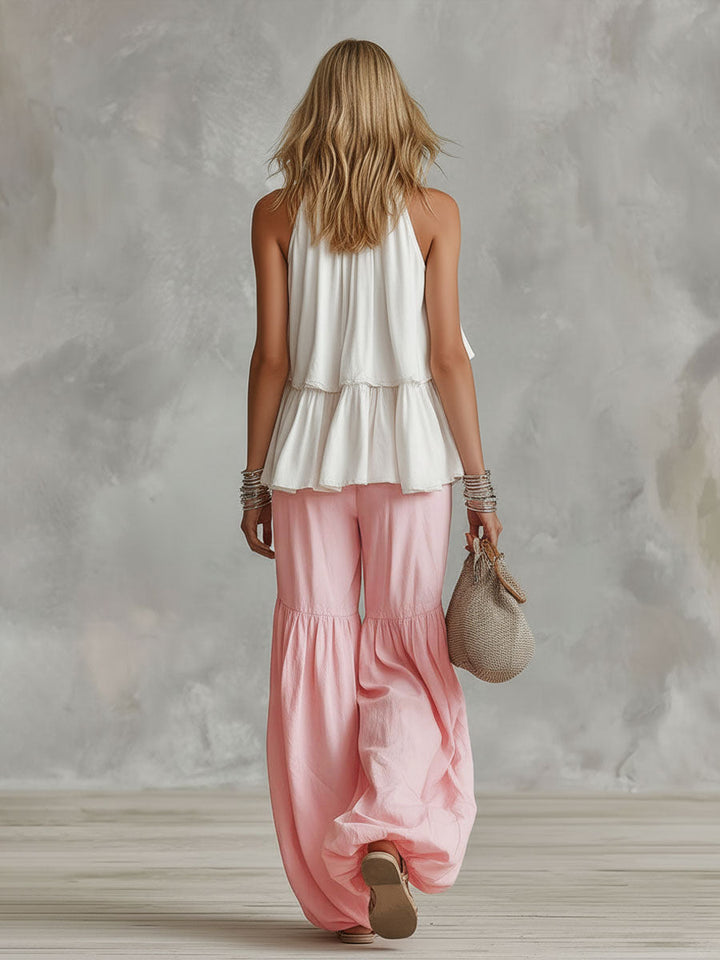 Sleeveless Turtleneck Top and Trouser Set