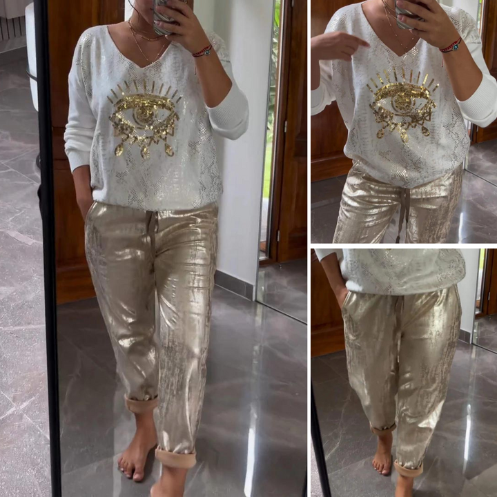 Giuseppina™ - Prachtig Tweedelig Pak: Blouse En Broek