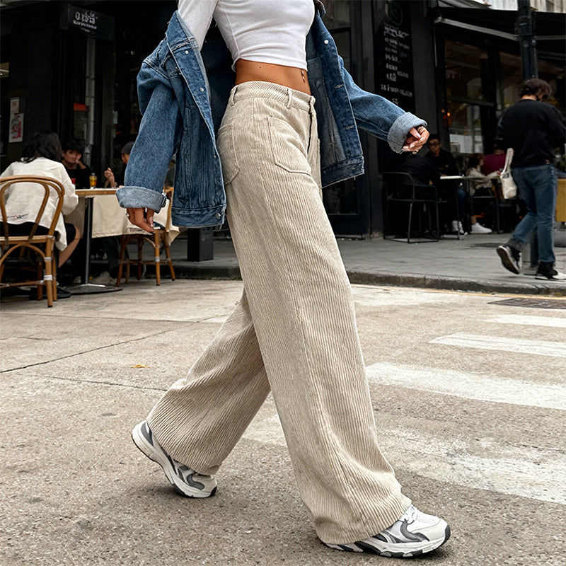 Women's Casual High-Waist Trousers – Relaxed Fit for Ultimate Comfort and Style