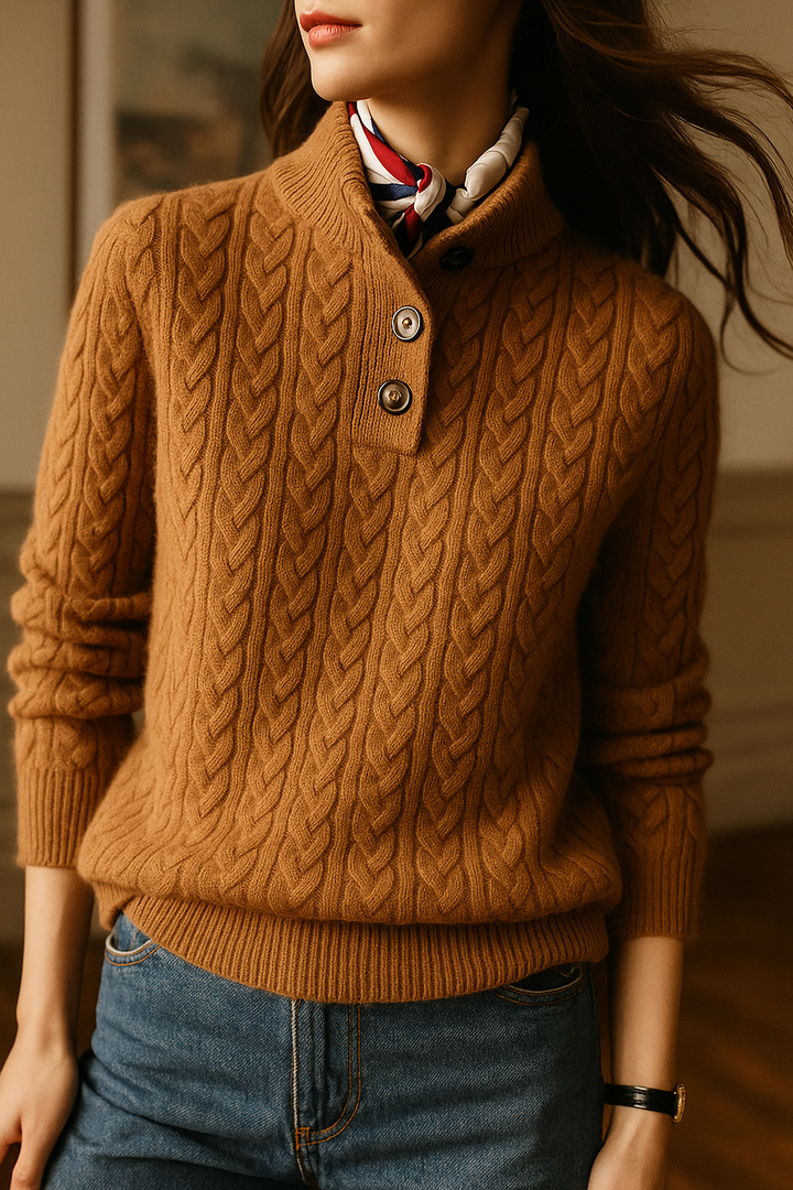 Arden Sweater with Button Front