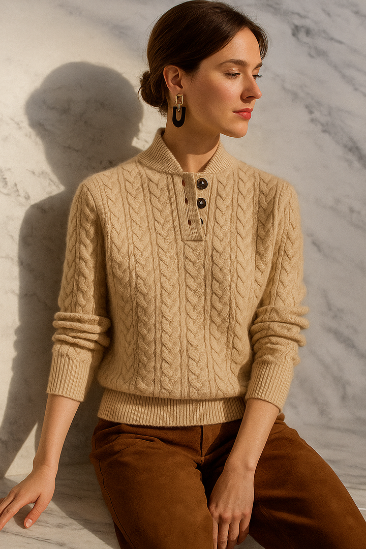 Arden Sweater with Button Front
