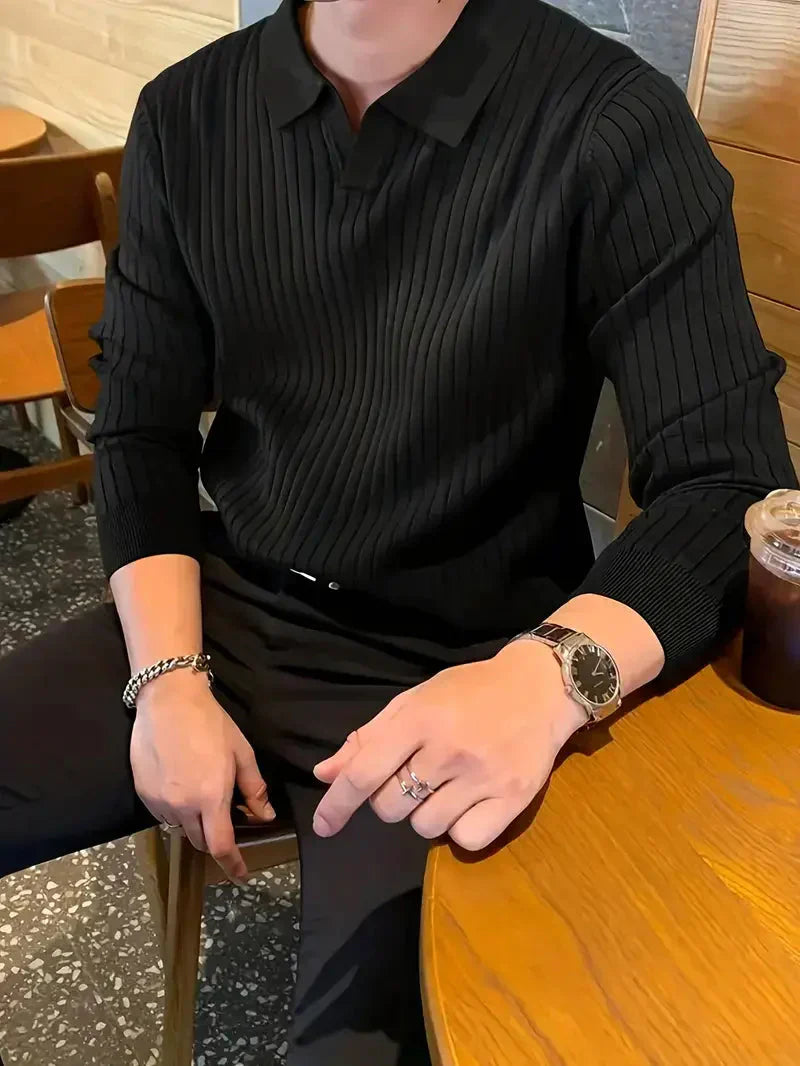 Brit & Boho™️ | Ribbed Knit Pullover Shirt