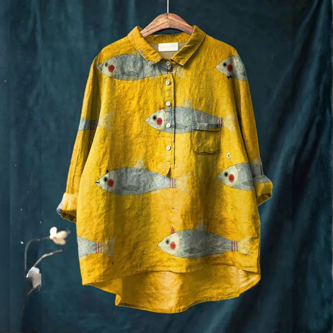 Gabriella | Women's Longline Patterned Shirt