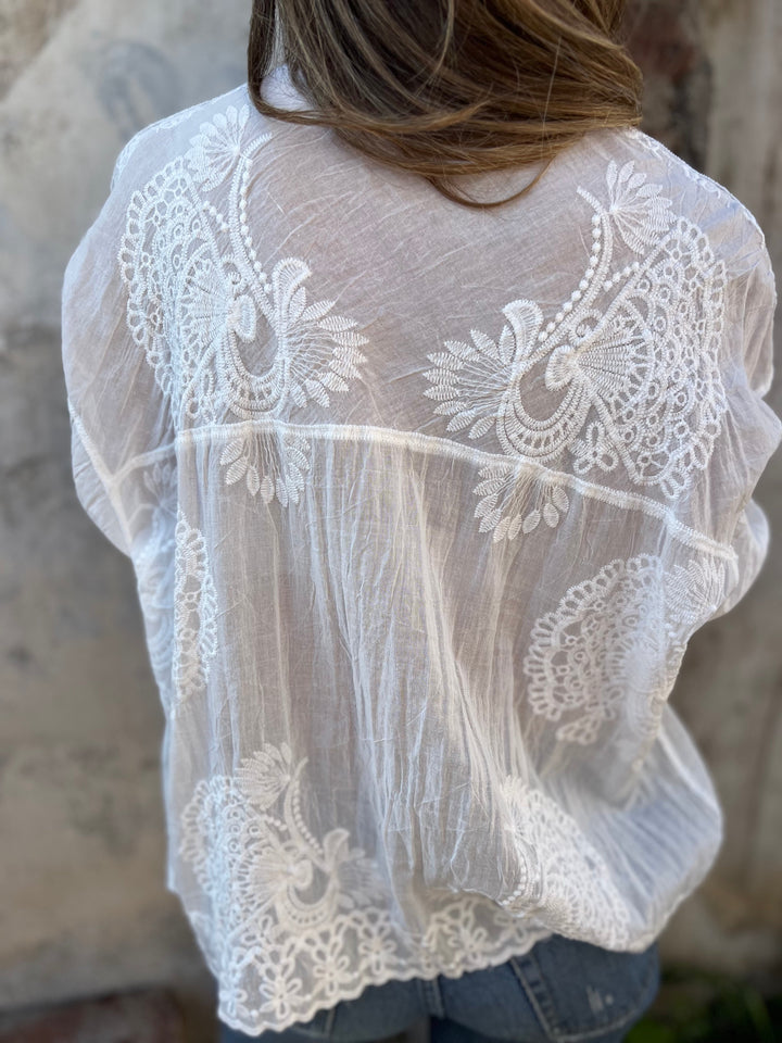 Laura™ - Embroidered Long-Sleeve Cardigan