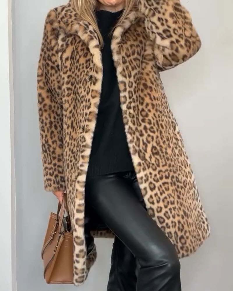 Lysandra | Women's Leopard Print Longline Coat