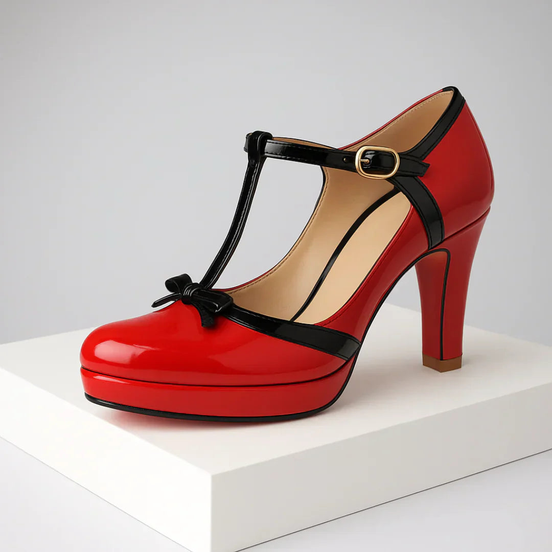 Chel | Women's Cushioned Buckle Orthopedic Heels with Arch Support