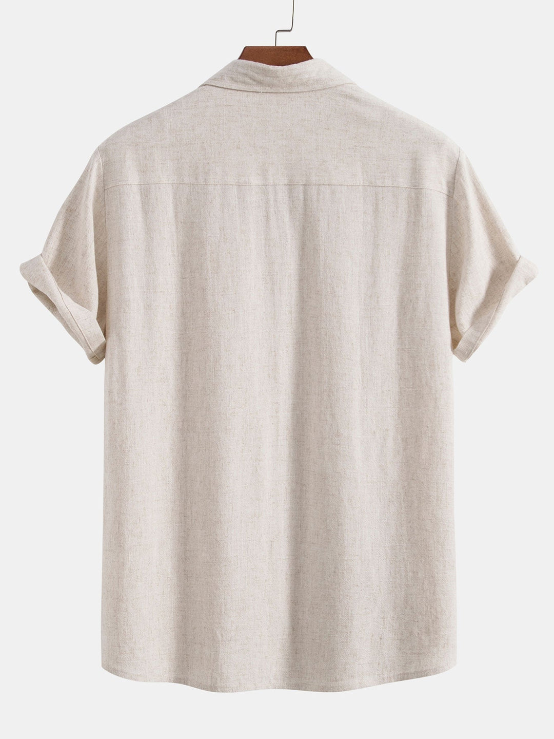 Button-Up Shirt and Straight Leg Trousers in Linen Rayon Blend