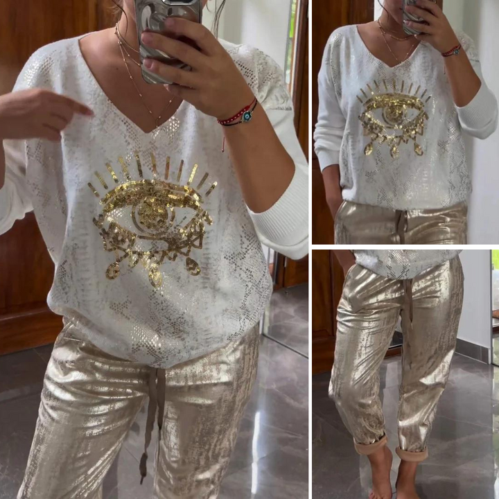 Giuseppina™ - Prachtig Tweedelig Pak: Blouse En Broek