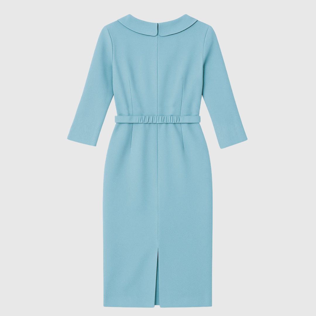 Alice - Elegant Draped Midi Pencil Dress