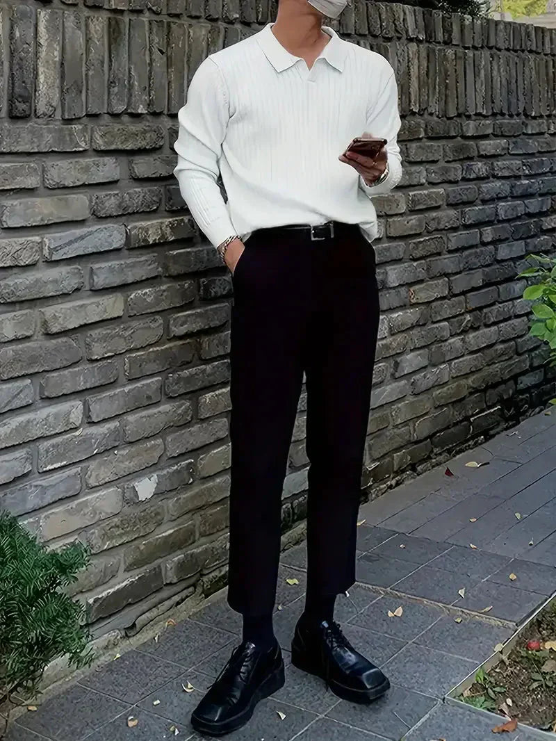 Brit & Boho™️ | Ribbed Knit Pullover Shirt