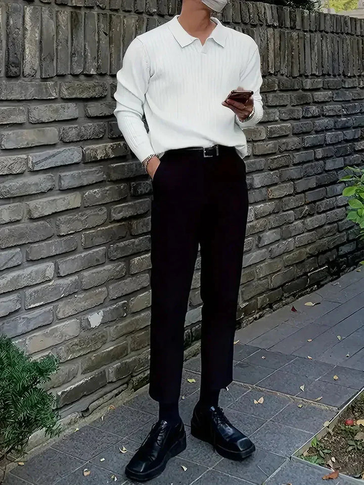 Brit & Boho™️ | Ribbed Knit Pullover Shirt