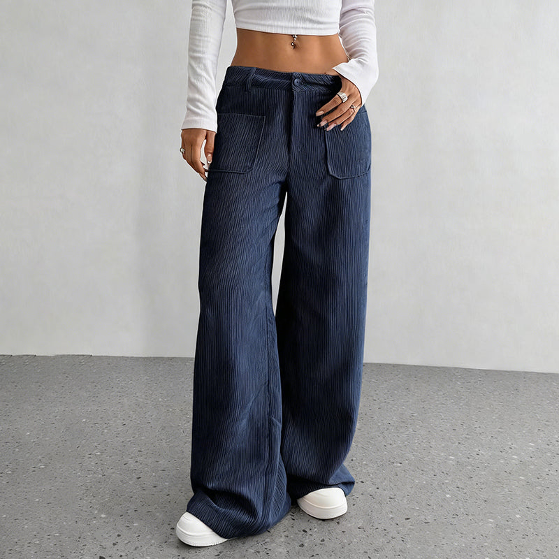 Women's Casual High-Waist Trousers – Relaxed Fit for Ultimate Comfort and Style