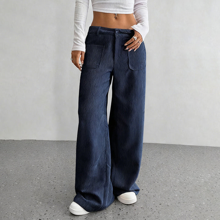 Women's Casual High-Waist Trousers – Relaxed Fit for Ultimate Comfort and Style