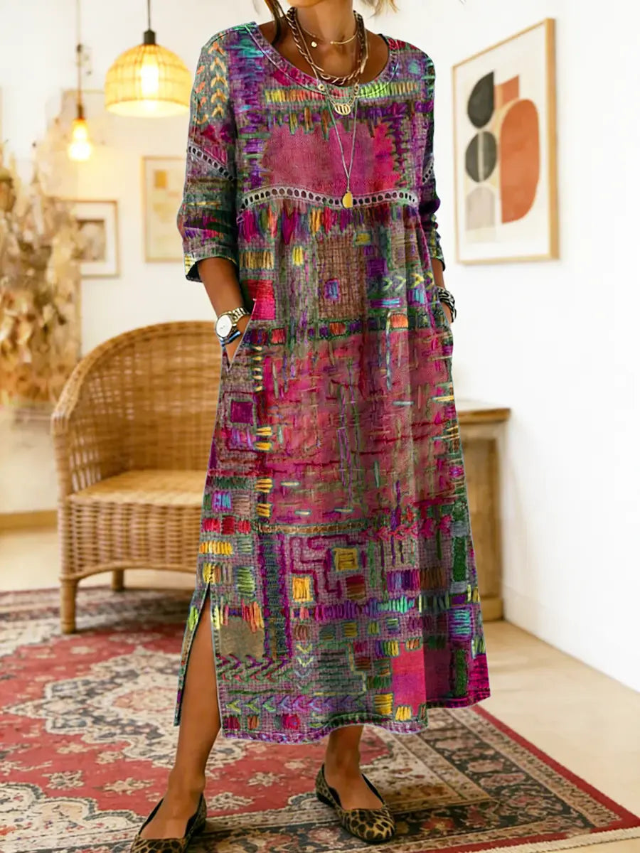 Isabelle | Ethnic Patchwork Dress
