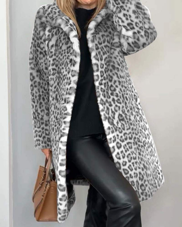 Lysandra | Women's Leopard Print Longline Coat
