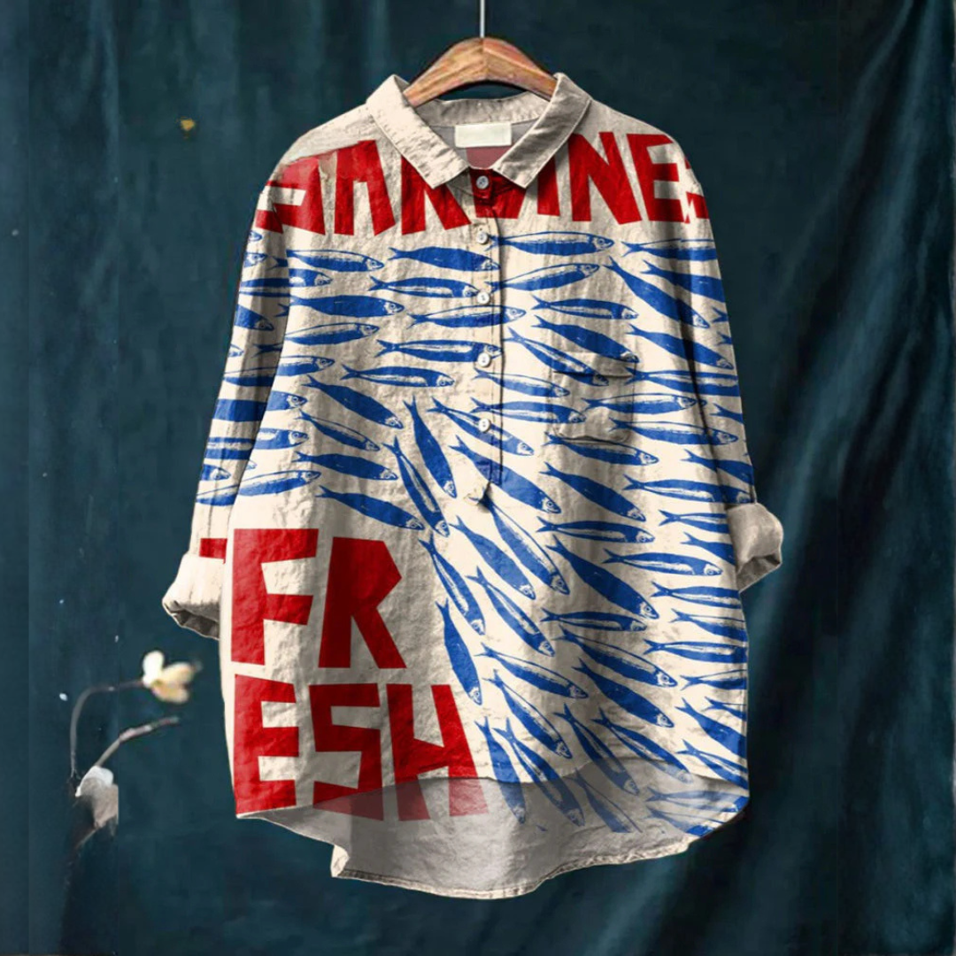 Daniela – Patterned Linen Shirt