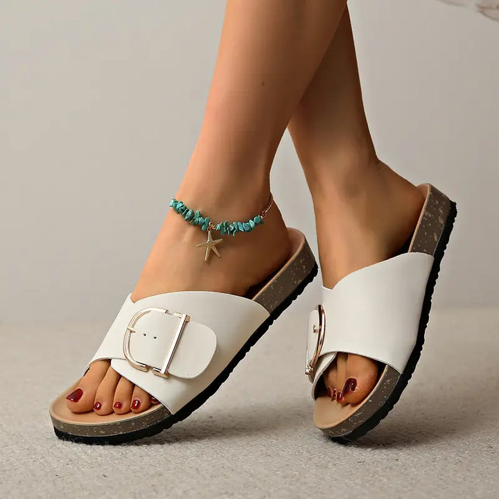 Adjustable Buckle Strap Orthopedic Flat Sandals