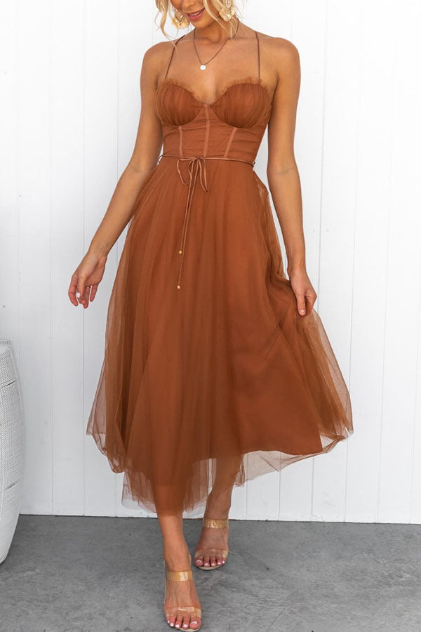 Contemporary Princess Maxi Dress with Suspenders for Parties