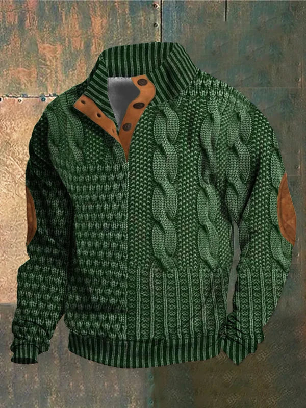Basil™ - Patterned Cozy Knit Sweater