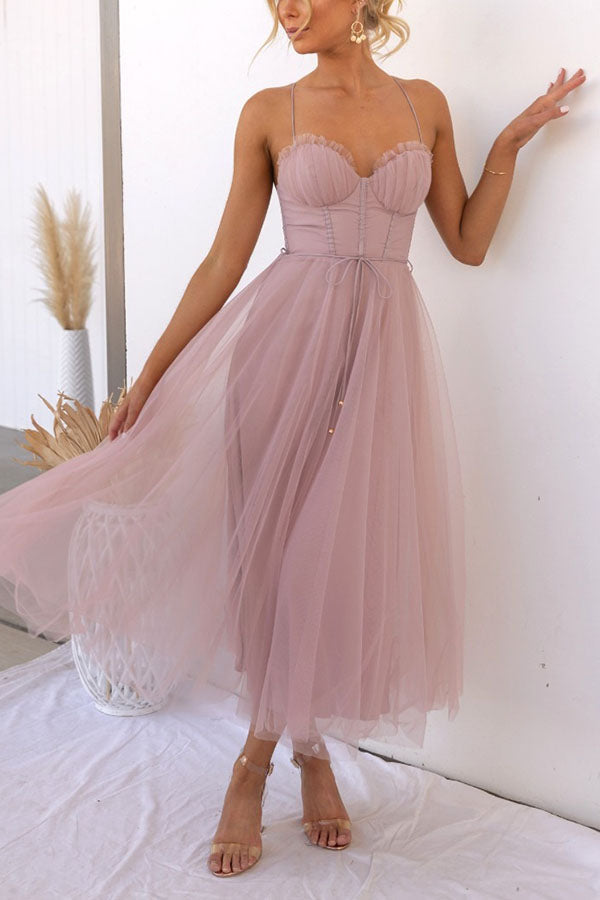 Contemporary Princess Maxi Dress with Suspenders for Parties