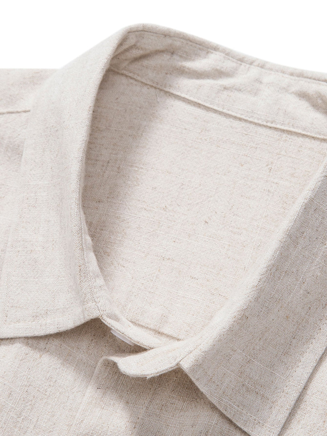 Button-Up Shirt and Straight Leg Trousers in Linen Rayon Blend