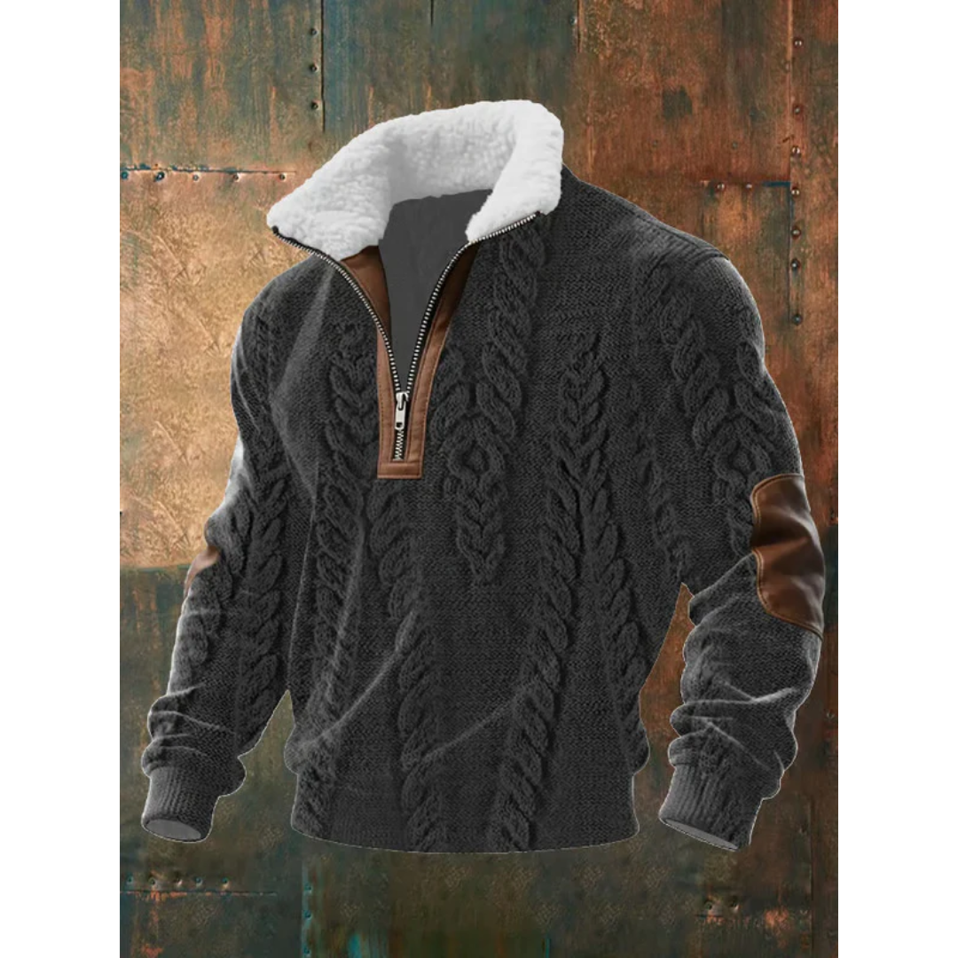 SILVORO | High-Neck Fleece Sweater