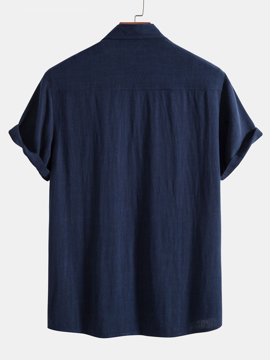 Button-Up Shirt and Straight Leg Trousers in Linen Rayon Blend
