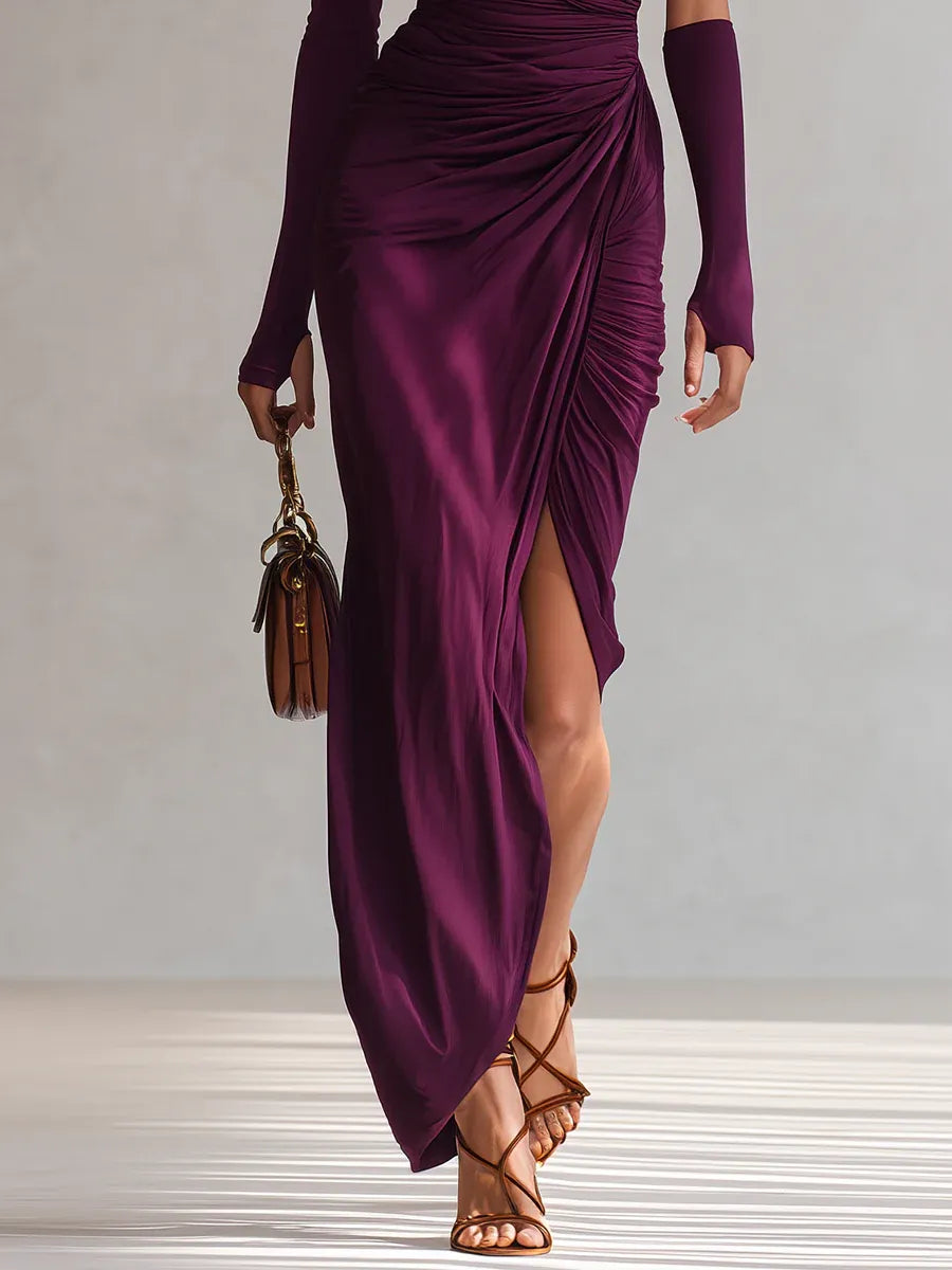 Rhianna™ Chic Maxi Dress with Sleeves