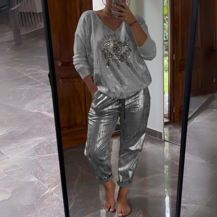 Giuseppina™ - Prachtig Tweedelig Pak: Blouse En Broek