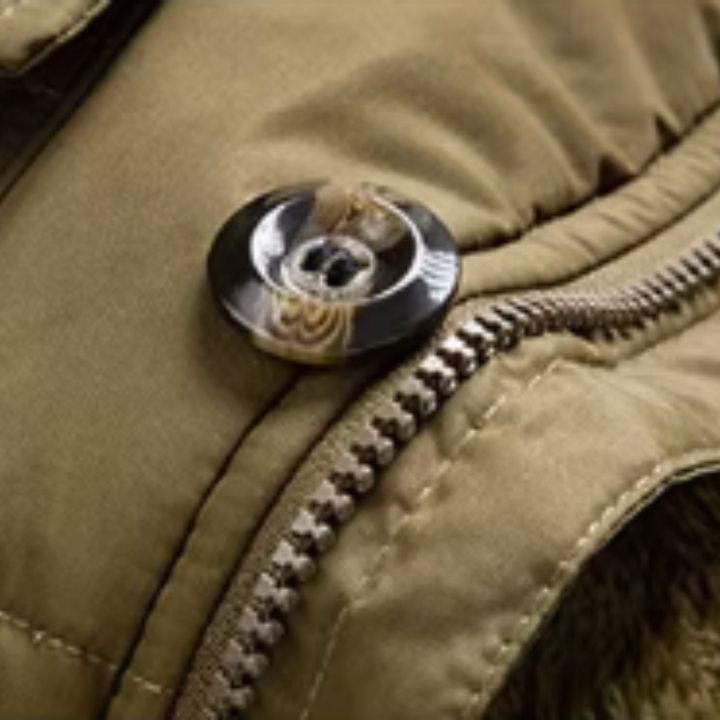 Men's Elegant Parkas Jacket with Long Sleeve