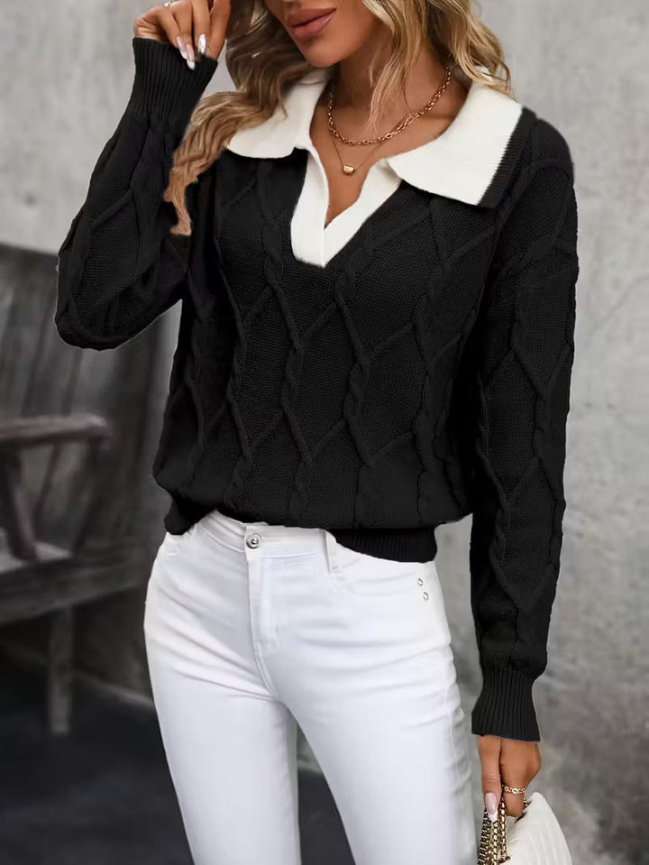 Isolde™ - Elegant Collared Sweater