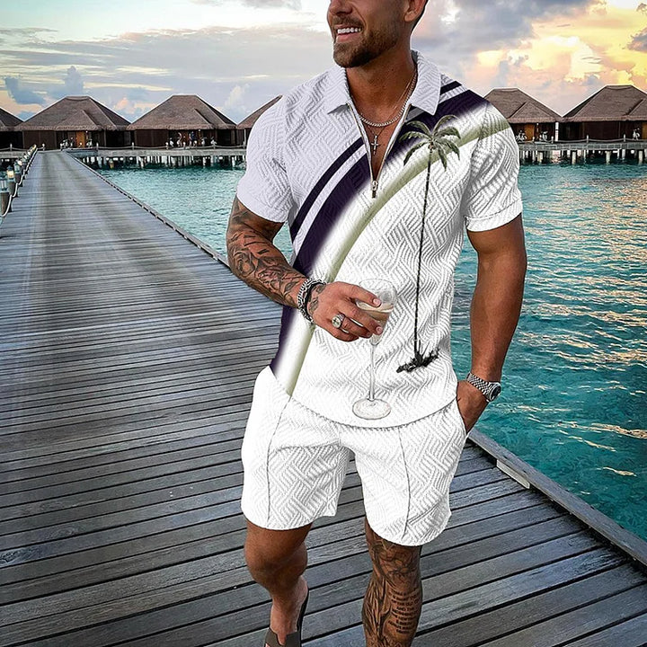 MAX | TROPICANA POLOSHIRT & SHORTS SET