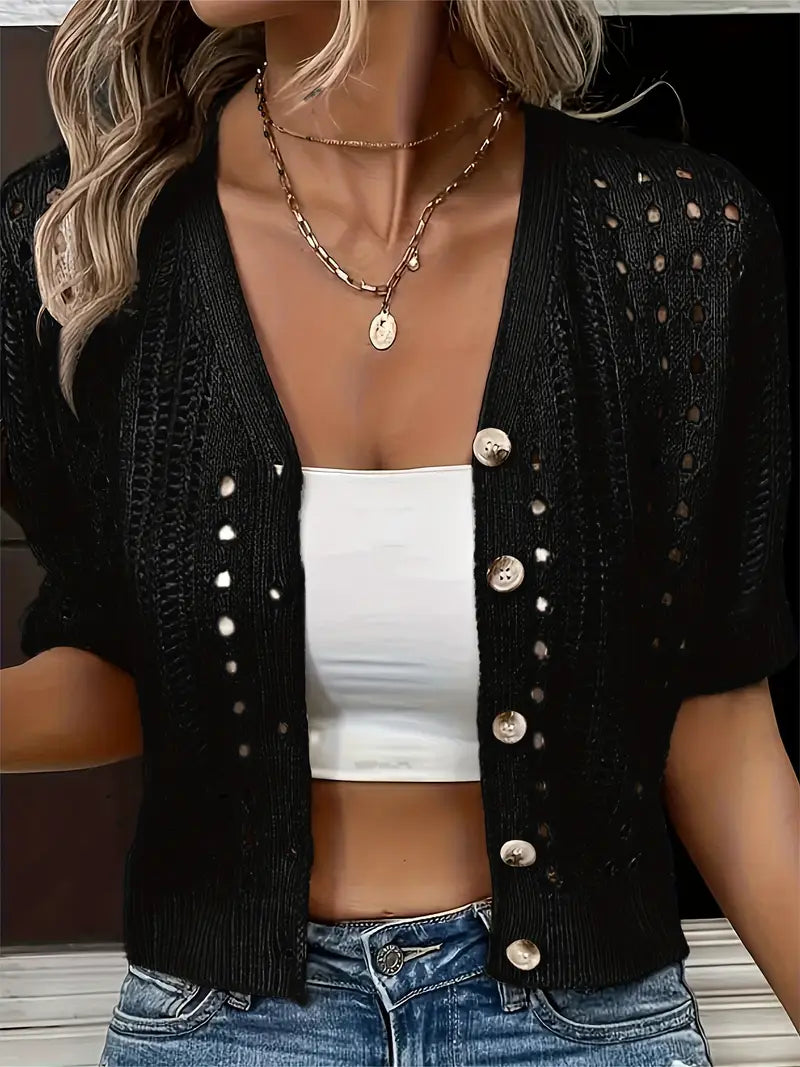 Kendall™ - Trendy Short Sleeve Cardigan