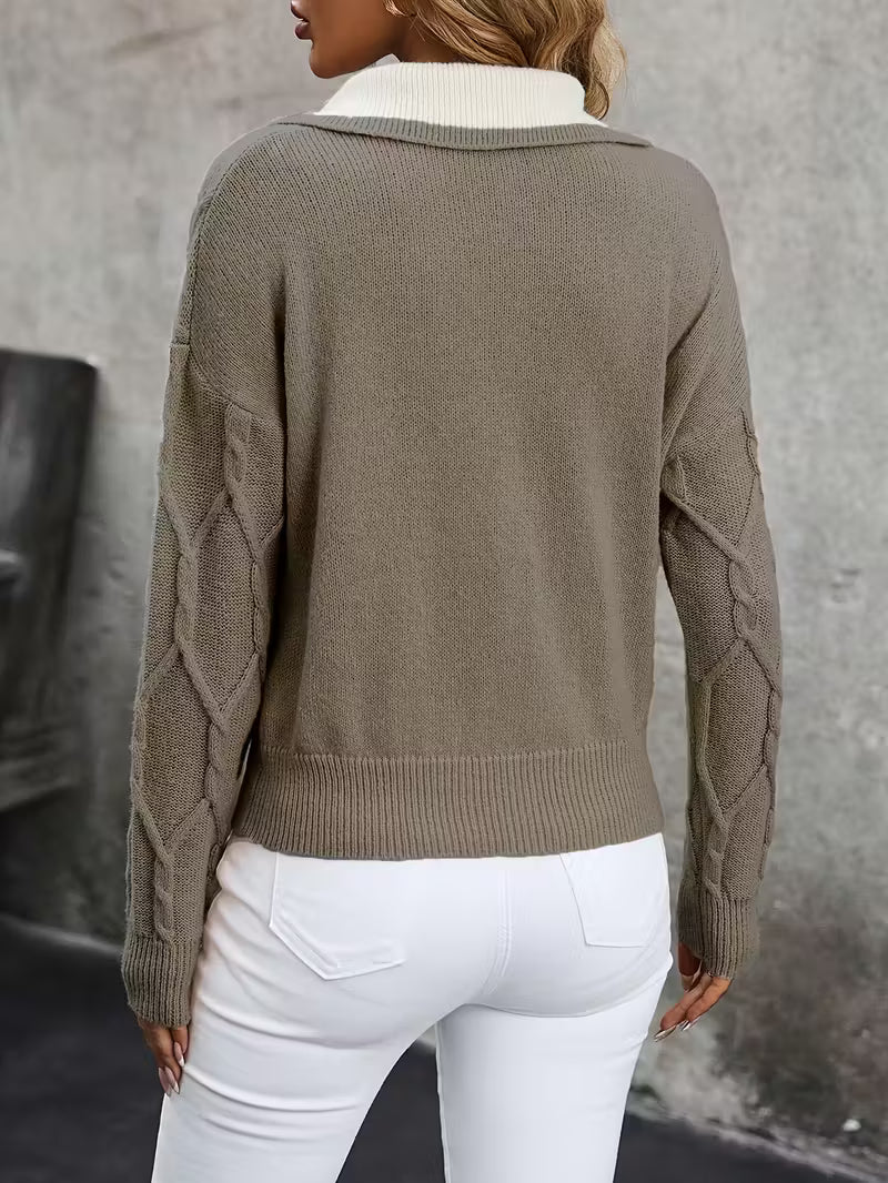 Isolde™ - Elegant Collared Sweater