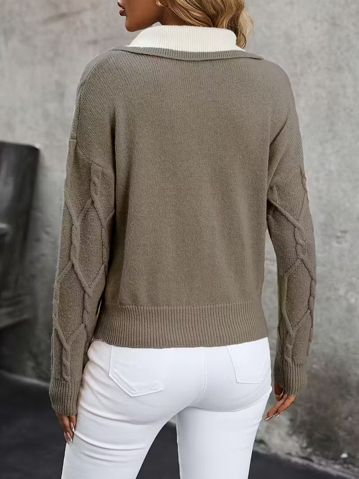 Isolde™ - Elegant Collared Sweater
